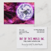 デジタル銀河系エイリアン宇宙ピンク星雲 名刺 (正面/裏面)