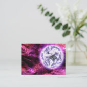 デジタル銀河系エイリアン宇宙ピンク星雲 名刺 (スタンド正面)