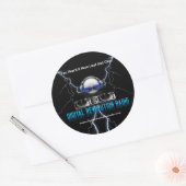 デジタル革命ラジオ3"光沢シール ラウンドシール (封筒)