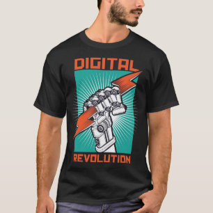 デジタル革命移動 Tシャツ