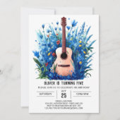 デジタル音楽魔法ギターボーイ誕生日 招待状