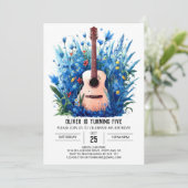 デジタル音楽魔法ギターボーイ誕生日 招待状 (スタンド正面)