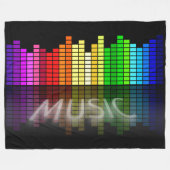 デジタル音楽 フリースブランケット (正面(横))