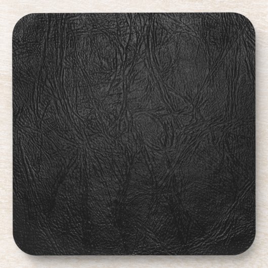デジタル黒い革 コースター (正面)