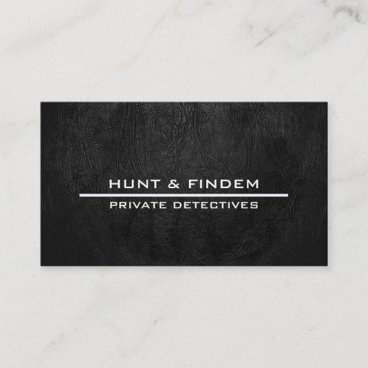 デジタル黒い革 名刺 (正面)