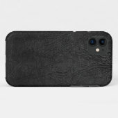 デジタル黒い革 Case-Mate iPhoneケース (裏面(横))
