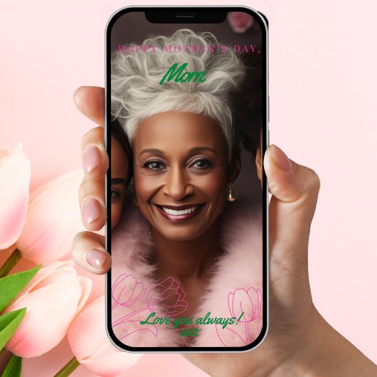 デジタル2写真フローラチューリップ母の日 カード