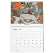 デジタル2017の抽象的概念の芸術のカレンダー カレンダー (1月 2027)