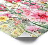 デジタル21歳の誕生日威厳がある誕生花歓迎 ポスター (コーナー)