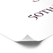 デジタル50誕生日紫薄紫花 ポスター (コーナー)