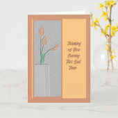 デジタル・アントレーム付き夫への共感カード カード (黄色い花)