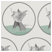 デジタル・ウォリアー・姿・サークル・パターン ファブリック (クローズアップ)