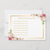 [デジタル]エレガントフローラ金ゴールドサロンアフターケアカード 招待状 (正面)