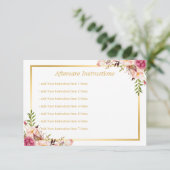 [デジタル]エレガントフローラ金ゴールドサロンアフターケアカード 招待状 (スタンド正面)