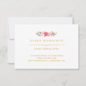 [デジタル]エレガントフローラ金ゴールドサロンアフターケアカード 招待状 (裏面)