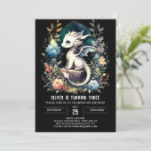 デジタル・エレガント・ドラゴン・バースデー 招待状 (スタンド正面)