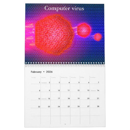 デジタル カレンダー (2月 2026)