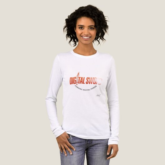 デジタル・ソード 長袖シャツ トライブレンドＴシャツ (正面全体)