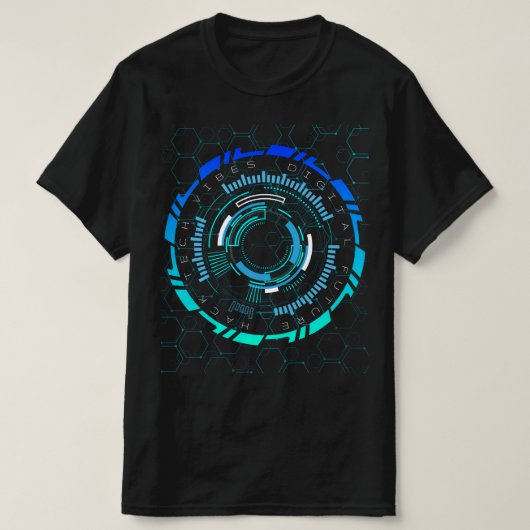 デジタル・フューチャー・バイブス Tシャツ (デザイン正面)