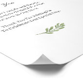 （デジタル/フロント）ユーカリ葉結婚式 プログラム ポスター (角)