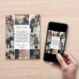 デジタル&プリント8枚の写真結婚コラージュ感謝していユー カード