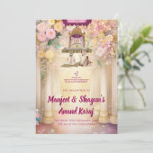 デジタル プンジャブ式シク教式結婚式の招待状 招待状 (スタンド正面)