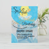 デジタル ラバー ダッキー テーマの誕生日招待状 B 招待状 (スタンド正面)