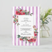 デジタル ラベンダー カラー 結婚式 招待状 (スタンド正面)