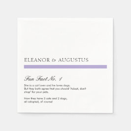 デジタル ラベンダー パープル モダン おもしろ雑学 ウェディング スタンダードカクテルナプキン