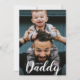 デジタル I Love You Daddy 父の日のカスタム写真 招待状