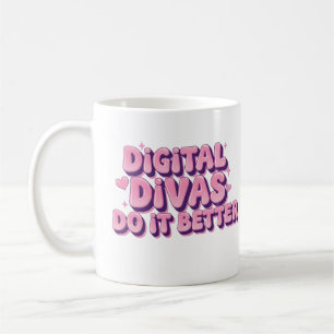 デジタルDivas Do It Better Mag - おもしろい Tech Girl コーヒーマグカップ