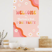 デジタルGroovy誕生日パーティー歓迎サイン ポスター (キッチン)