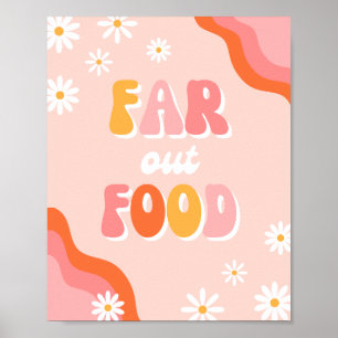 デジタルGroovy Far Out Food Sign   Groovy記号 ポスター