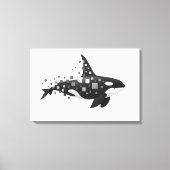 デジタルOrcaの崩壊 – サイバー海シリーズ キャンバスプリント (正面)