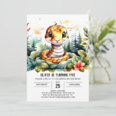 デジタルPython誕生祝い 招待状 (スタンド正面)