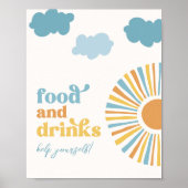 デジタルSunパーティー食品とドリンクの看板 ポスター (正面)