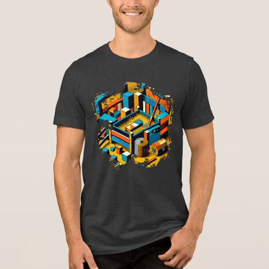 デジタルTシャツ – Pixeliated Dreams トライブレンドＴシャツ (正面)