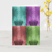 デジタルX線の芸術の挨拶状 カード (黄色い花)