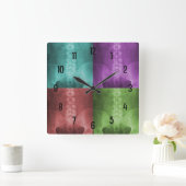 デジタルX線アートウォールクロック スクエア壁時計 (ホーム)