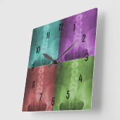 デジタルX線アートウォールクロック スクエア壁時計 (傾斜)