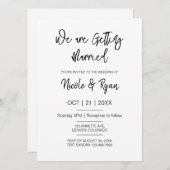 デジタ結婚ルモダンの電結婚子 招待状 (正面/裏面)