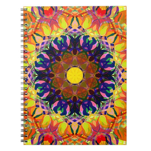 デジタ絵画ルの美しい抽象芸術カラフルバックアップ ノートブック (正面)