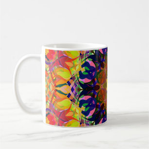 デジタ絵画ルの美しい抽象芸術カラフルバック コーヒーマグカップ