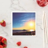 デジタ絵画ルの – 西桟橋の夕日 スタンダードカクテルナプキン (インサイチュ)