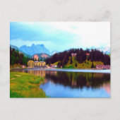 デジタ絵画ル – Lake Misurina (イタリア) ポストカード (正面)