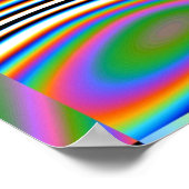 デジタ鮮やかル抽象芸術のジオメトリ背景 ポスター (角)