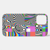 デジタ鮮やかル抽象芸術のジオメトリ背景 Case-Mate iPhoneケース (裏面 (横))