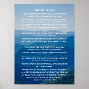 デジデラータ詩ポスター 霧の山 ポスター