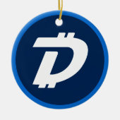 デジバイト(DGB)暗号通貨ブロックチェーン セラミックオーナメント (正面)