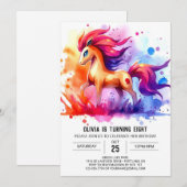 デジモダンタル馬誕生日 招待状 (正面/裏面)